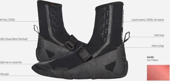Mystic Neopreen Schoenen Marshall Boot 5mm Split Toe - Black 40